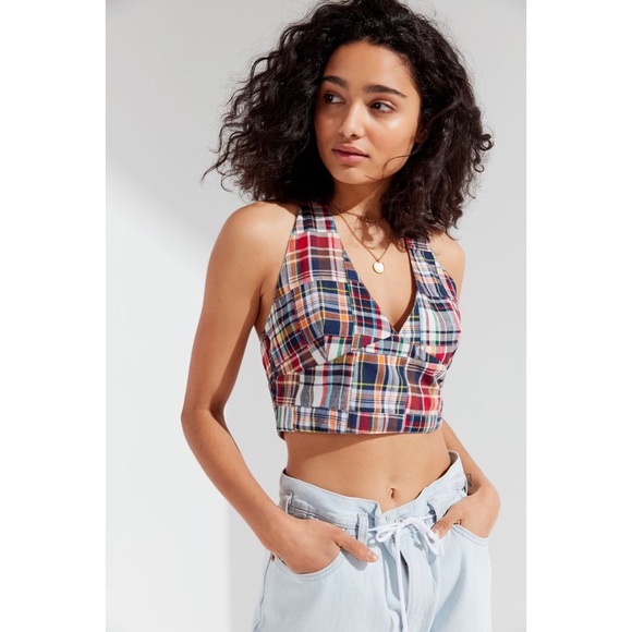 Urban Outfitters Tops - Urban Outfitters Choe Patchwork Halter Top